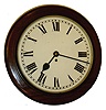 J. W. Elliott, London, England - 12" round dial postal or pub clock, with a mahogany case and bezel, and with robust and well made chain fusee movement, dated 1939.