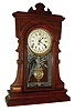 Waterbury Clock Co., Waterbury, Conn., "Medina", 8 day time, strike & calendar mantel clock, c1891