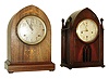 Clocks- 2 (Two) Conn., chime: (1) New Haven Clock Co., New Haven, Conn., "Abbey", 8 day time, strike & Westminster chime on rods, c1929. (2) Seth Thomas Clock Co., Thomaston, Conn., "Chime Clock No. 64", 8 days, time & Westminster chime on rods, c1914.