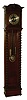 Lenzkirch, Germany, tall clock 8 days, time and strike, weight driven in open well oak case with full barley twist columns, serial # 1,917,269, c1912