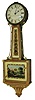 Curtis & Dunning, Burlington, VT, 8 day weight driven brass movement gilt patent timepiece or banjo clock, c1822