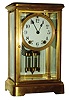 Seth Thomas Clock Co., Thomaston, Conn., "Empire No. 0" brass and beveled glass crystal regulator mantel clock, c1907
