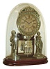 Ansonia Clock Co., New York, "Crystal Palace No. 1 Extra" 8 days,spring driven time and strike, (hour & half hour on bell) mantel clock on a walnut base with a period dome, c1880.