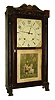 E. Terry & Sons, Plymouth, Conn., 30 hours, time and strike weight wood movement stencil column & eagle splat shelf clock.