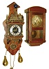 Clocks- 3 (Three) 8 day wood case wall clocks: small German time and strike box regulator; German reproduction Zaandam; Jack Daniels modern reproduction oak store regulator; 20th century