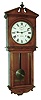Seth Thomas Clock Co., Thomaston, Conn., "Umbria" 15 day, double spring time only, with 10 inch signed painted dial with seconds in oak case, c1908