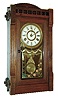 New Haven Clock Co., (Jeromes & Co.), New Haven, Conn., "Trent", 8 days, time and strike, walnut mantel clock, c1881