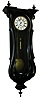 German 8 days,single weight time only, Vienna regulator in ebonized wood serpentine front case, c1880