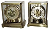 Clocks- 2 (Two) Atmos LeCoultre Swiss perpetual mantel clocks: #89856 Caliber 522, c1955, with original box;  #44751Caliber 519, c1948