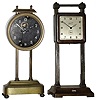 Clocks- 2 (Two) metal gravity case 30 hour novelty clocks: Ansonia with "D.J.J. Co." applied plate; French brass; early 20th century