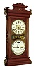 Ithaca Calendar Clock Co., Ithaca, NY "Index" model with 8 days, spring driven E. N. Welch time and strike movement and Ithaca calendar clock mechanism in walnut case. Dial depicts "Manufactured for Lynch Brothers", c1875.