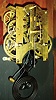 Ansonia Clock Co, New York, "Monarch" model 8 days, time and strike, shelf clock in a black walnut case, c1884.