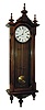 E. Howard & Co., Boston, Mass., "Regulator No. 59-6" reissue, wall clock, 8 days, time only, weight driven movement in a walnut case with 6" painted metal dial, serial #47, dated 1981