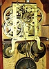 Chauncey Boardman, Bristol, Conn., 30 hours, time, strike & alarm triple fusee sharp gothic or steeple clock, c1850