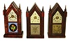 Clocks- 3 (Three): (1)Ansonia Clock Co., Ansonia, Conn., 8 days, time and strike steeple, c1855. (2)New Haven Clock Co., New Haven, Conn., 30 hours, time & alarm steeple, c1875. (3)New Haven Clock Co., New Haven, Conn., 8 days, time only, steeple, c1865.