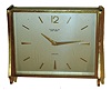 Chelsea Clock Co., Boston, for Tiffany & Co., New York, "Socialite" brass 8 day time only, desk clock, c1960.