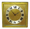 Chelsea Clock Co., Boston, "Raleigh" model 8" time only, easel desk clock in brass and beveled glass case, engraved dedication, #180260, 1927