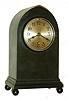 Chelsea Clock Co., Boston, for Hardy & Hayes, Pittsburgh, "Gothic" model 8 day time only, desk clock in bronze case, #60742, c1910