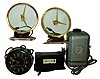 Clocks- 9 (Nine) plug-in electric mantel and wall clocks: Jefferson Golden Hour (2); Amano (Japan) time clock, Hamilton Sangamo black dial, Numechron digital, Telechron (2) in square wood hanging cases; Seth Thomas round metal case; Hamilton Sangamo in square wood case, all 20th century.