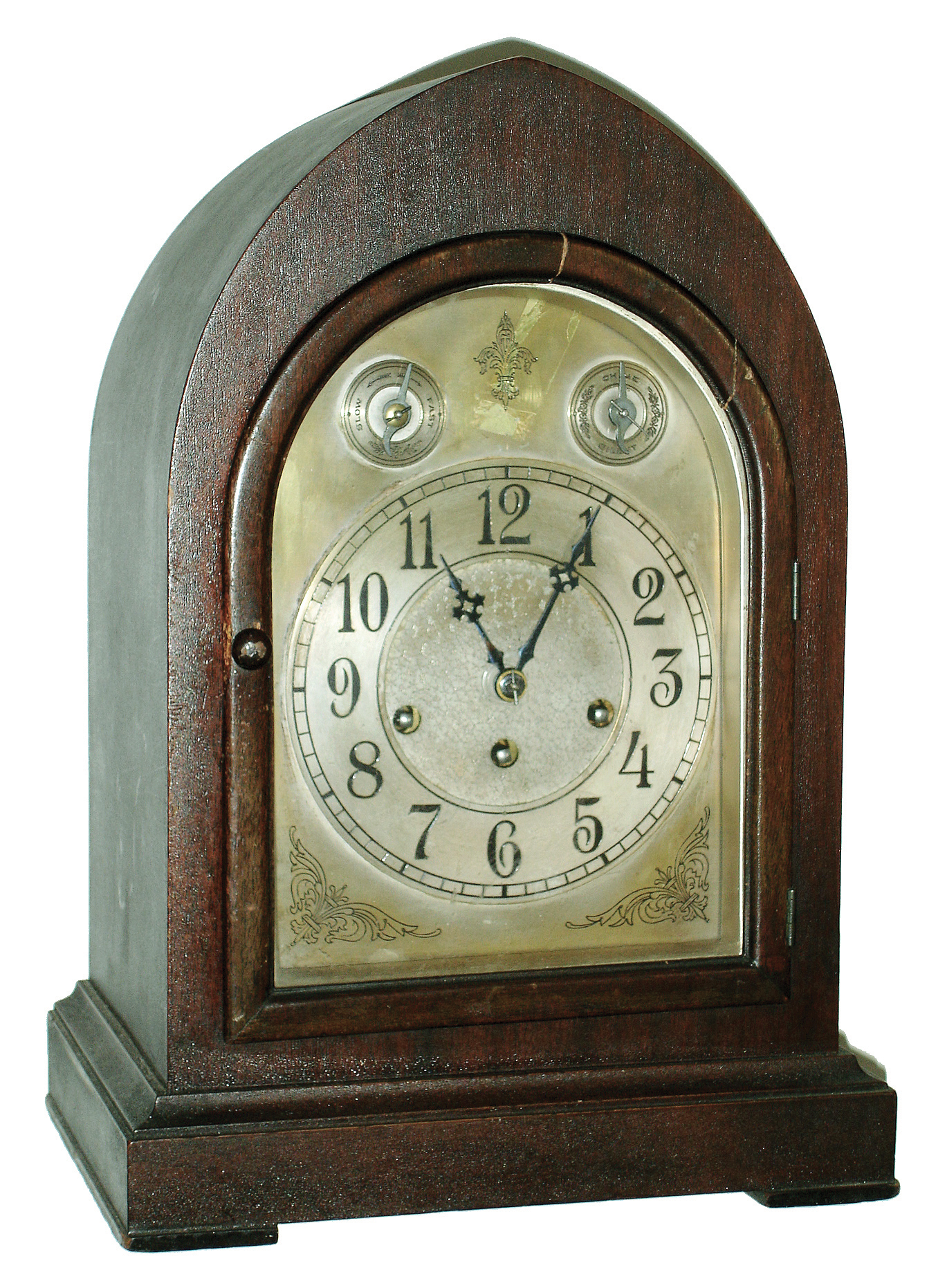 Clocks- 3 (Three) American: (1) Seth Thomas Clock Co., Thomaston, Conn., ÒChime Clock No.72Ó mahogany Westminster chime, 8 days, mantel clock, c1921 (2) New Haven Clock Co., Conn., ÒNormanÓ partial figure clock, now missing its statue and metal base and on a later mahogany platform, visible escapement, c1913; (3) Ansonia Clock Co., New York, NY, ÒParisanÓ 8 days, time and strike, spring driven movement, walnut mantel clock, c1880 — Antique Clocks Price Guide