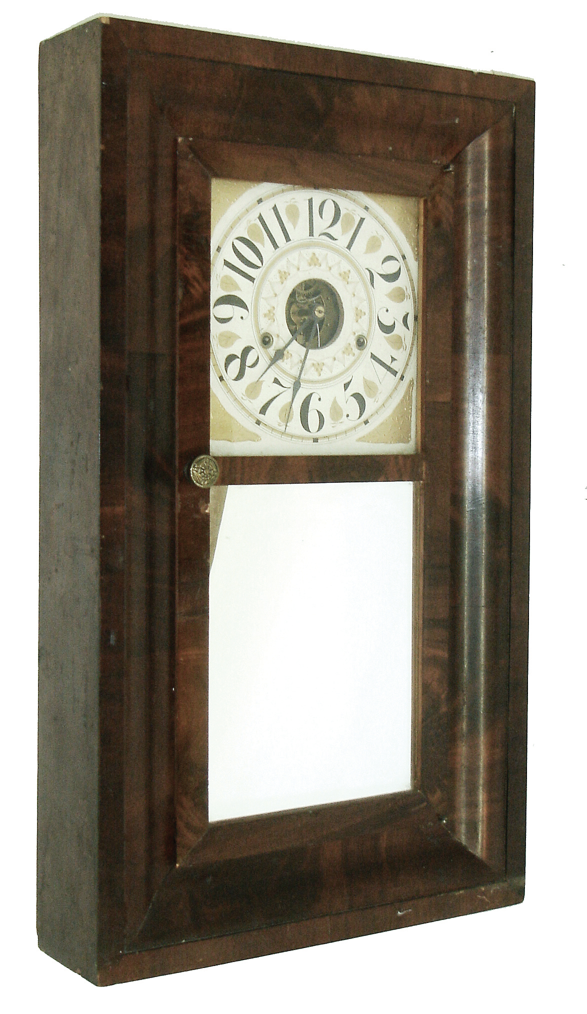 Williams, Orton PrestonÕs & Co., Farmington, Conn., 8 days, weight driven, time & strike movement in a mahogany veneered OG case. ca 1843. — Antique Clocks Price Guide