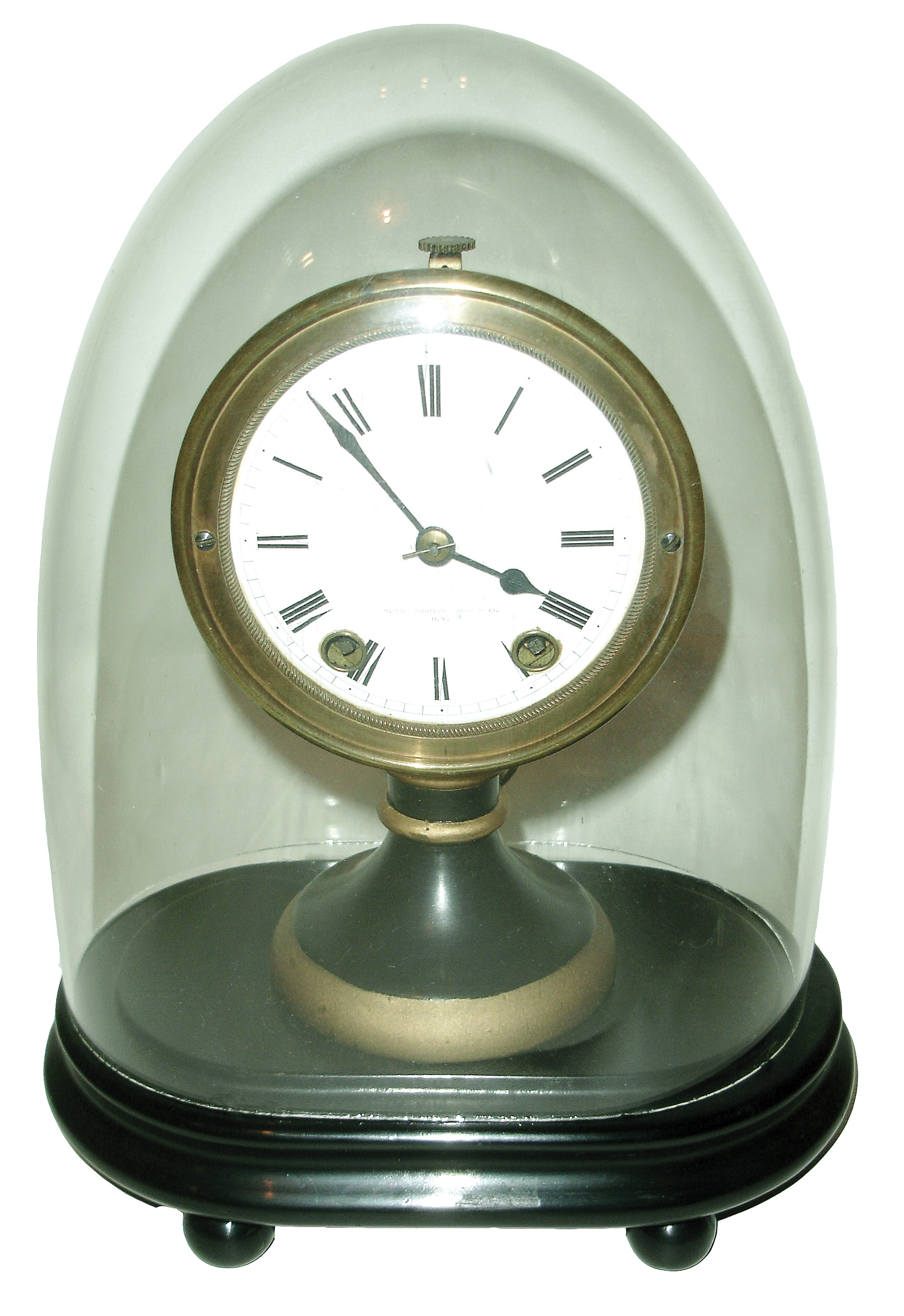 Seth Thomas Sons & Co., New York, NY, ÓNo. 5001Ò model, time and bell strike, candle stand clock with dome, c1872 — Antique Clocks Price Guide