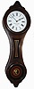E. Howard & Co., Boston, Mass., ÒRegulator No. 10Ó figure eight reissue wall clock no. 269, 8 days, time only, weight driven movement, walnut case, painted metal dial, reverse painted throat and lower tablets, dated 1976.