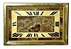 Swiss for ÒJose Carayalde, MontevideoÓ. Brass, marble and beveled glass time only, 8 days, easel style desk clock, c1930