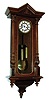 Austria, miniature / small 2-weight ÒVienna RegulatorÓ, walnut veneer case, with fluted half columns to the side w/ Corintian capitals, c1880