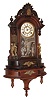 Ansonia Clock Co., Ansonia, Conn., ÓTriumphÒ, 8 day. time and strike, spring brass movement mirror side shelf clock with separate hand made shelf, c1880