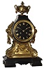 French, for Ball, Black & Co., New York, marble and cast brass mantel clock, Marti Medaille de Bronze, 8 days, time and strike, movement, c1880