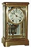 Seth Thomas Clock Co., Thomaston, Conn., ÒEmpire No. 0Ó brass and glass, 8 days, time and strike, crystal regulator mantel clock, c1909