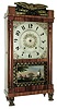 E. & G. W. Bartholomew, Bristol, Conn., Short Half Column and Splat, shelf clock, 30 hours, time and strike, weight driven movement, mahogany veneer case, c1833.