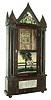Spencer, Hotchkiss & Co., Salem Bridge, Conn., 8 days, time and strike, weight brass movement Empire shelf clock, c1835