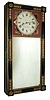 William G. Emerson, Newport, Maine New Hampshire mirror clock with weight driven, 8 days, time and strike, movement, c1830.