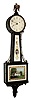 Waltham Watch Co., Waltham, Mass., 8 days, weight brass movement Patent timepiece or ÒbanjoÓ clock, c1930