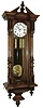 Remember, Germany, walnut, 8 days, time and quarter striking 3-weight Vienna regulator, c1890