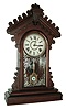 E. N. Welch Mfg. Co., Forestville, Conn. spring driven, 8 days, time and strike, mantel clock in a walnut case, c1885.
