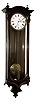 Vienna, Austria, single weight timepiece ÒVienna RegulatorÓ, unusual transitional grained case with oval glass in door. 8 days duration, c1860