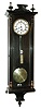 Vienna, Austria, small single weight timepiece, transitional period, with smooth turned half columns and finials, c1860