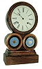 E. Ingraham & Co. , Bristol, Conn., ÓTuscanÒ model, often called the Spectacle, 8 days, time and strike, spring brass movement shelf clock, c1862.
