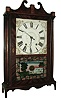 Seth Thomas, Plymouth, Conn., Pillar & Scroll shelf clock with a weight driven, 30 hours, wooden works, time and strike, movement in a mahogany veneered case, c1825.