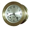 Chelsea Clock Co., Chelsea, Mass., 8 days, 4Ó dial, time and shipÕs bell strike brass case wall clock. Serial No. 778198, c1972
