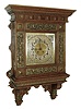 Lenzkirch, Germany, Gutsherrenuhr, or extra large cartel clock, the oak case with heavy cast brass decorations, upper and lower with lions heads, and the side castings with urns /floral motif, and with a well made rack striking movement, serial Nr. 768,303, Circa 1884