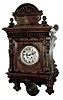 Lenzkirch, Germany, large ÓFreischwingerÒ, walnut case with embossed dial and large embossed pendulum, time and count wheel strike movement, serial Nr. 1,065,975, as-found, circa 1895.