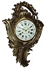 Louis Viger, Paris, cast bronze cartel wall clock, signed round, 8 days, time and count wheel / bell striking movement, c1760