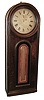 E. Howard & Co., Boston, Mass., ÒNo. 12 RegulatorÓ wall clock, 8 days, time only, weight driven movement in a mahogany case with a silvered brass dial and reverse painted lower tablet, c1874