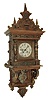 Lenzkirch, AGU, Germany, ÓFreischwingerÒ, 8 days, time and quarter hour strike, spring driven, series No. 26 movement in a walnut case with 45 pieces of cast brass ornamentation, serial number 1073443, c1895 includes original Lenzkirch winding key