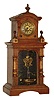 Hamburg American Clock Co., Germany, water fountain, 30 hours, walnut novelty mantel clock, c1900