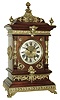 Lenzkirch, Germany, mahogany and brass, 8 days, time and strike, mantel clock, 559966, 1875
